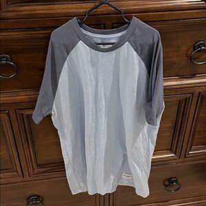 Abercrombie Kids Light Blue and Gray Short Sleeve Tee
